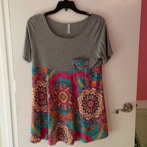 Multi color short sleeve cotton shirt with pocket